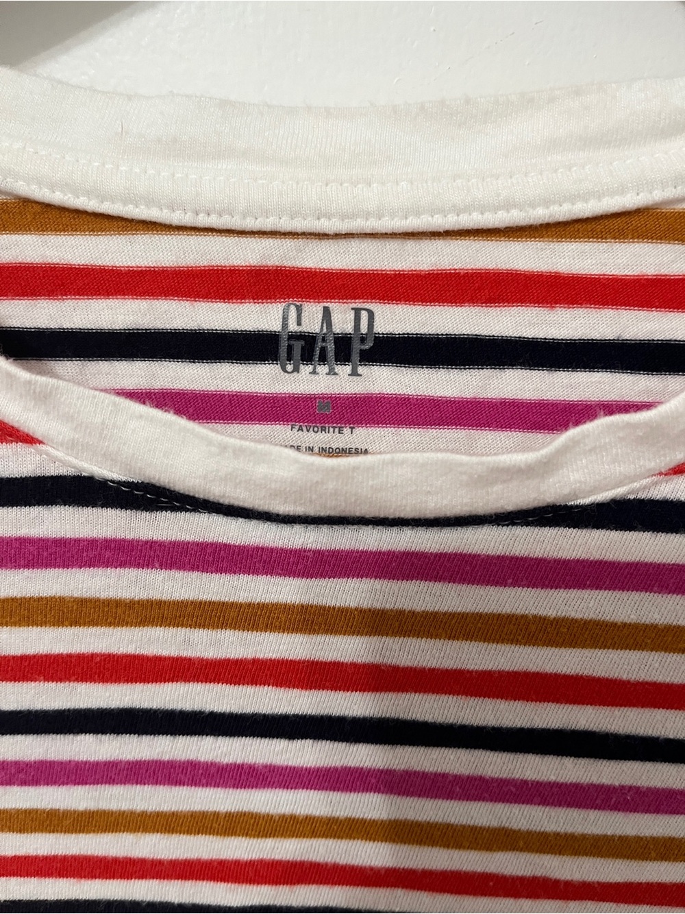 Gap Womens Medium Striped Tee Short Sleeve Crew Neck T-Shirt - Picture 3 of 7